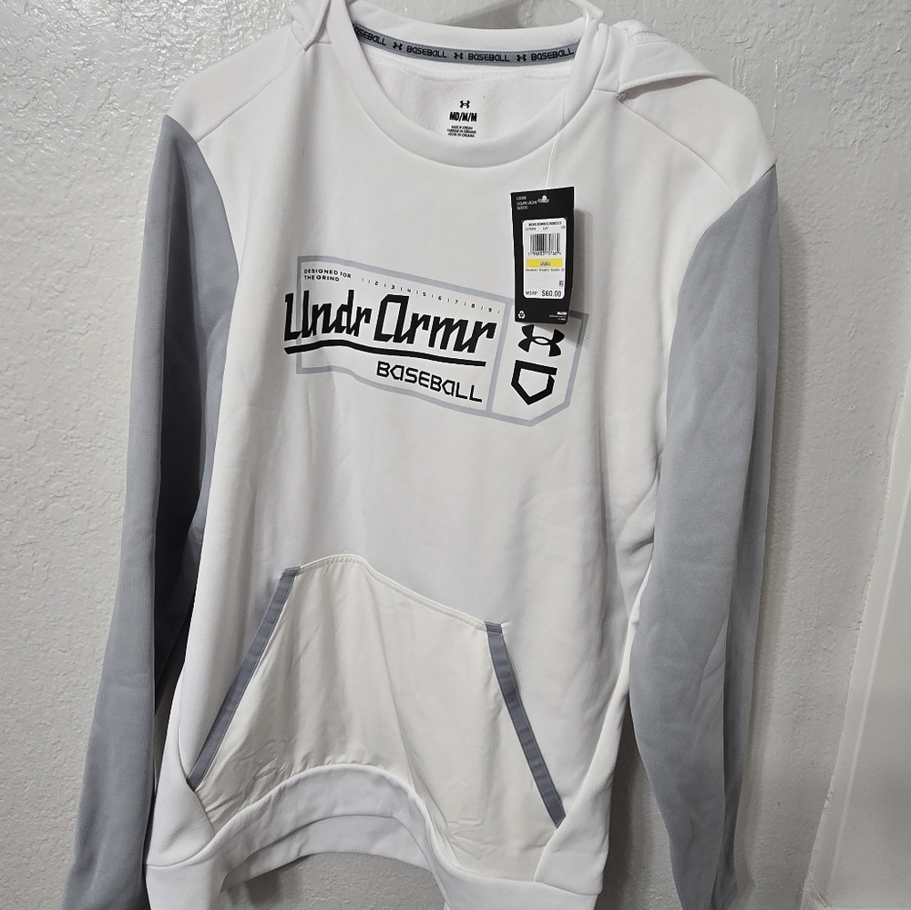 NWT Under Armour Men's Medium Baseball Graphic Hoodie